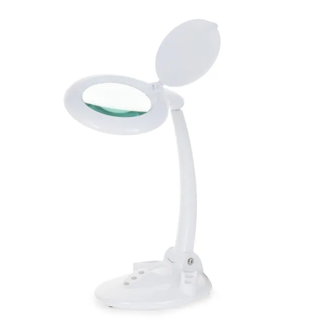 AmScope MAGLED-8098-2-A 1.75X Magnification 5"" Diameter Lens 60 LED Desktop Magnifying Lamp