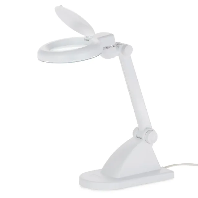 AmScope MAG3-30D5D12 2.25X, 4X Magnification 3.5"" Lens 30 LED Table Top Magnifying Lamp