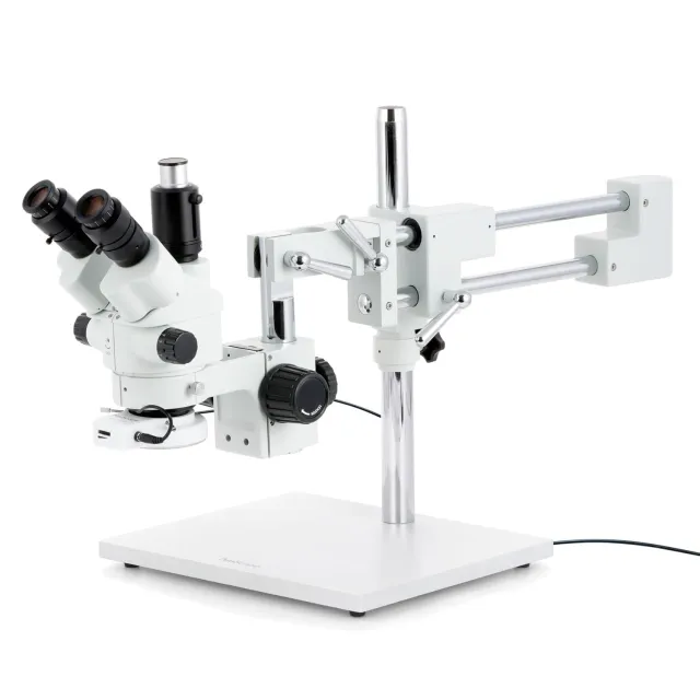 AmScope SM-4NTPX-144S-10M3 SM-4 Series Trinocular Stereo Microscope 3.5X-45X Magnification with 144 LED Ring Light and 10MP USB 3.0