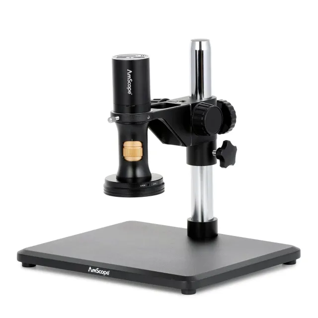 AmScope DM756H2C-TS 1080p HDMI All-in-One Digital Microscope 0.7X-8.4X Magnification w/ Zoom Optics on Table Stand