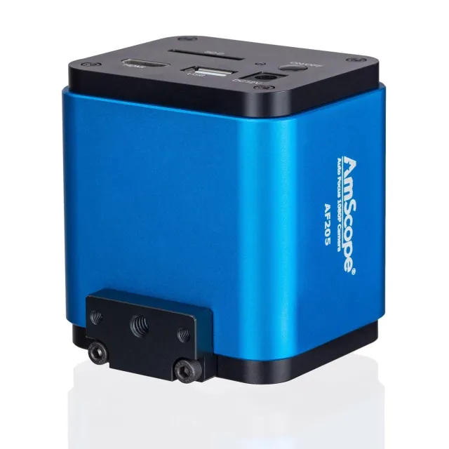 AmScope AF205 1080p 60fps HDMI + Wi-Fi Color CMOS Auto-focus C-mount Microscope Camera with 5MP Photo-capture for Stand-alone and PC Imaging