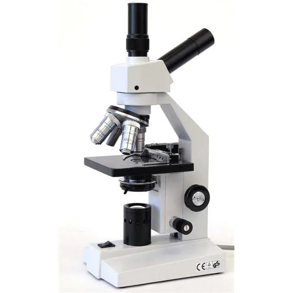 AmScope D120A-MS-E1 D120 Series Dual-view Student Monocular Compound Microscope 40X-1600X Magnification w/ Mechanical Stage and 1MP Digital Camera