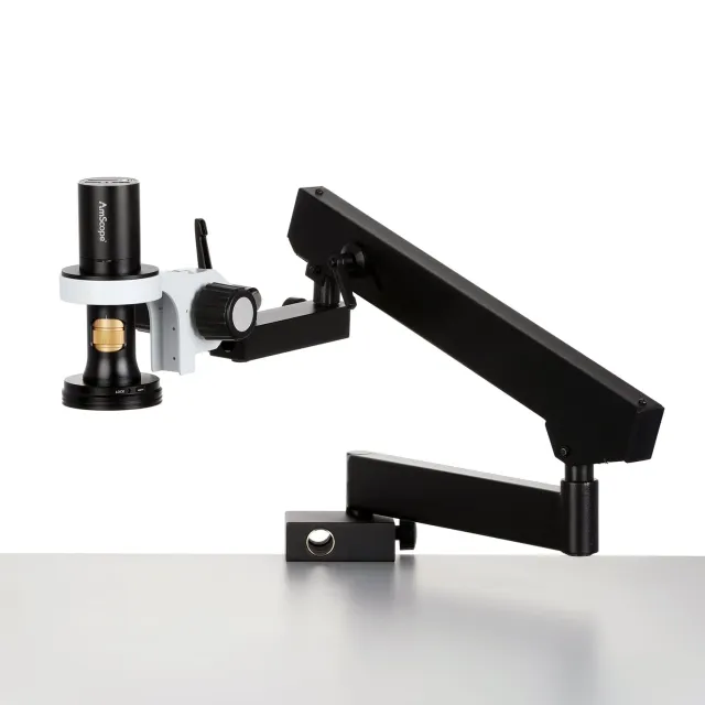 AmScope DM756H2-ASC 1080p HDMI All-in-One Digital Microscope 0.7X-5.6X Magnification w/ Zoom Optics on Articulating Arm
