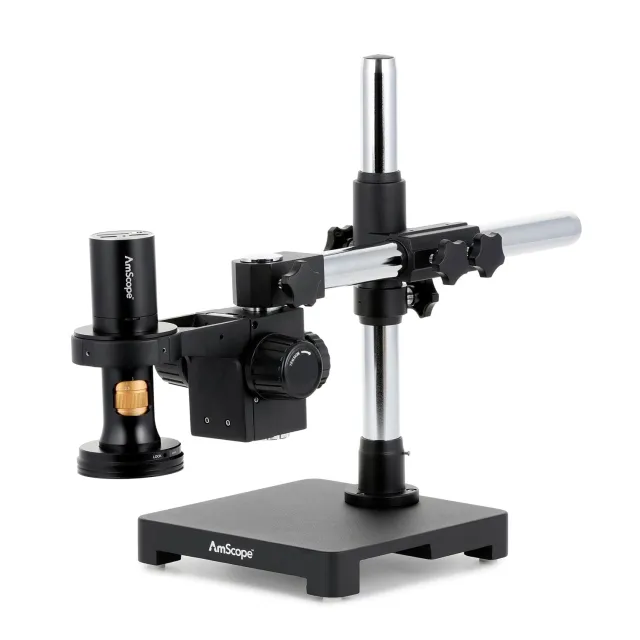 AmScope DM756H2-SAB 1080p HDMI All-in-One Digital Microscope 0.7X-5.6X Magnification w/ Zoom Optics on Single-Arm Boom-Stand