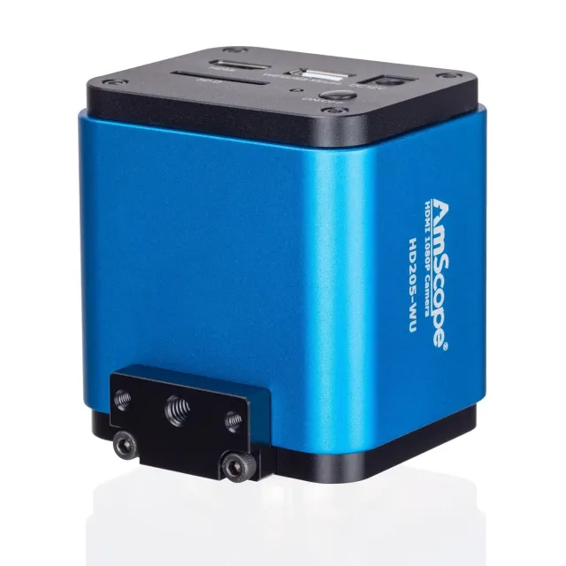 AmScope HD205-WU 1080p 60fps 5MP HDMI + Wi-Fi Color CMOS C-mount Microscope Camera for Stand-alone and PC Imaging