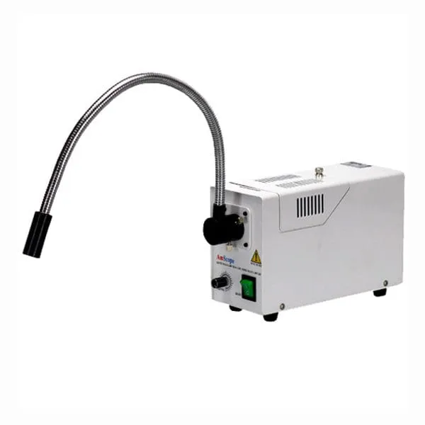 AmScope HL250-AS 150W Fiber Optic Single Gooseneck Microscope Illuminator for Stereo Microscopes