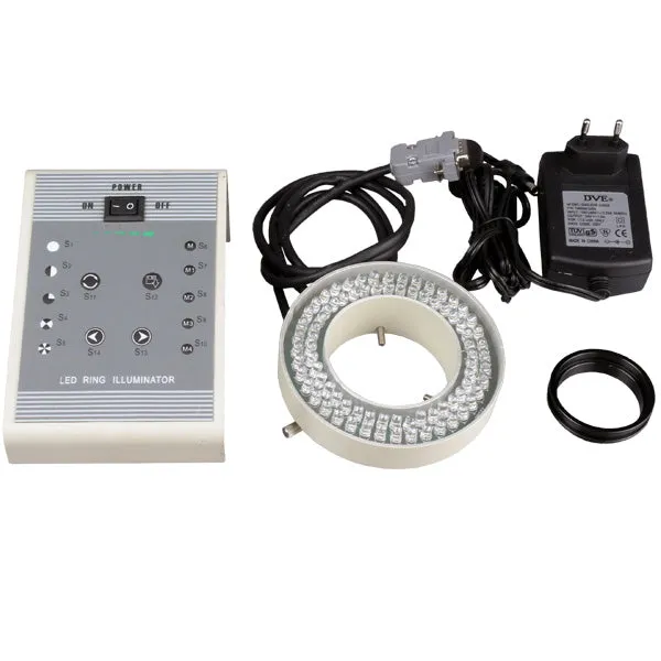 AmScope LED-80AM 80-LED 8-Zone Lighting-Direction-Variable Microscope Ring Illuminator