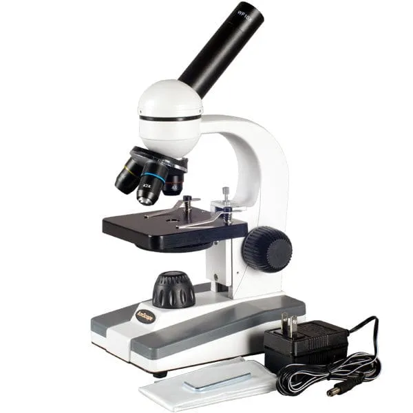 AmScope M148A M148 Series Biological Science Student Monocular Compound Microscope 40X-640X Magnification