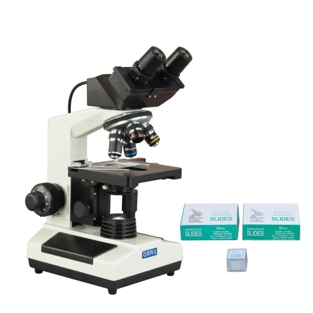 AmScope MD827S30-SC100 40X-2000X 3MP Digital Integrated Microscope w/ Halogen Illumination + Blank Slides