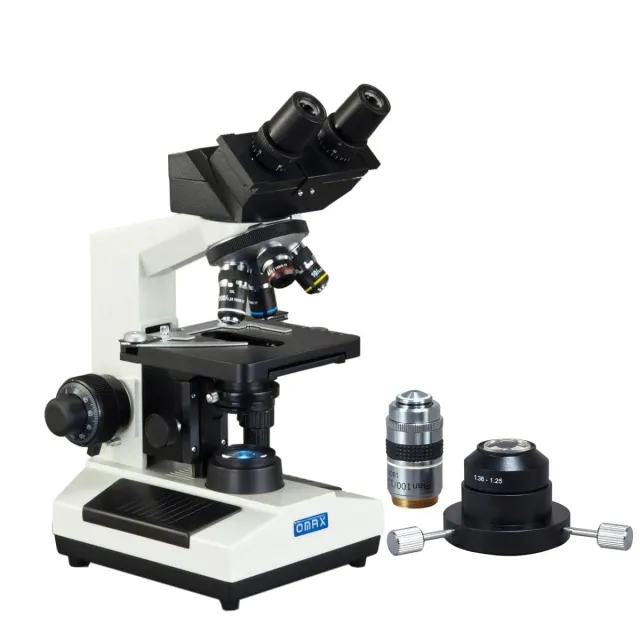 AmScope MD827S30L-A191BOIL 40X-2000X 3MP Digital Integrated Microscope w/ LED Illumination + Oil Darkfield Condenser and 100X Lens