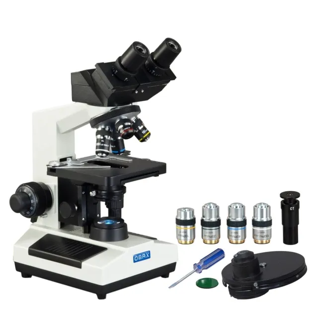 AmScope MD827S30L-PHB3 40X-2000X 3MP Digital Integrated Microscope w/ LED Illumination + 4-lens Phase-contrast Turret Kit