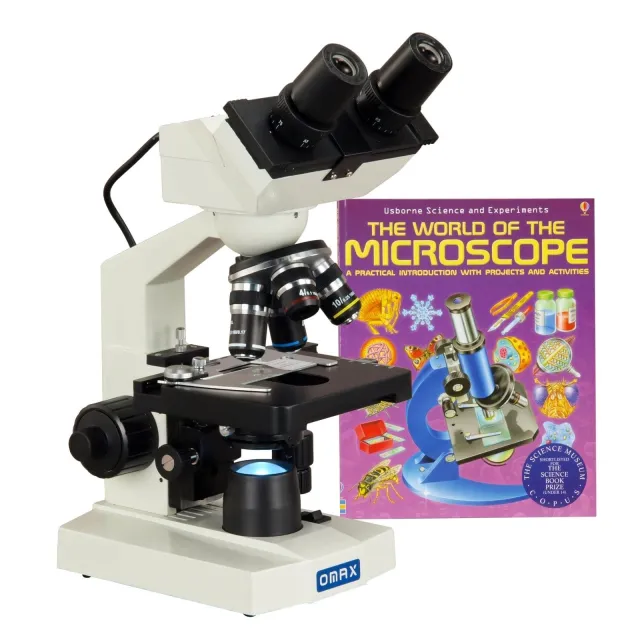 AmScope MD82ES10-WM 40X-2000X 1.3MP Digital Integrated Microscope w/ LED Illumination + Book