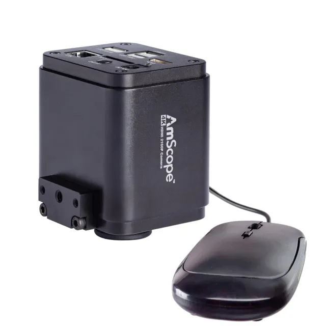 AmScope HD408N 4K 30fps 8MP HDMI, LAN, Wi-Fi Color CMOS C-mount Microscope Camera for Stand-alone and PC Imaging