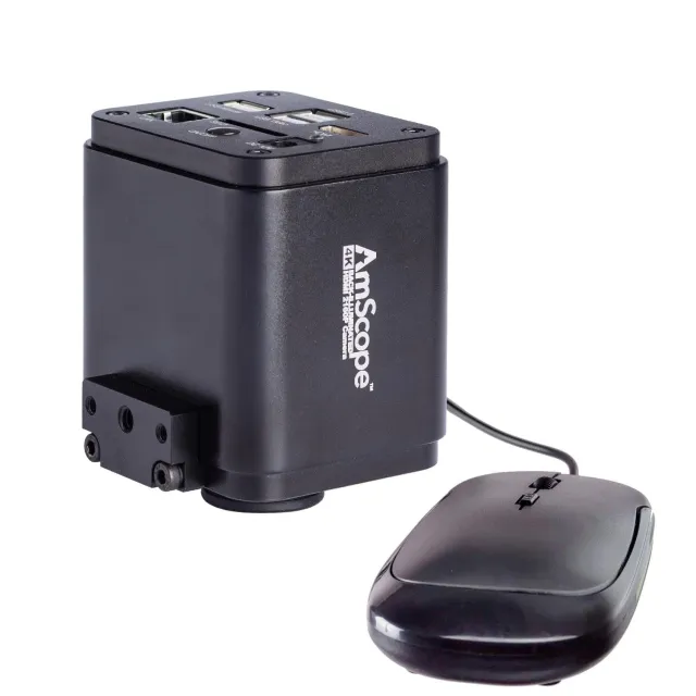 AmScope HD428N 4K 30fps 8MP HDMI, LAN, Wi-Fi Color BSI CMOS C-mount Microscope Camera for Stand-alone and PC Imaging
