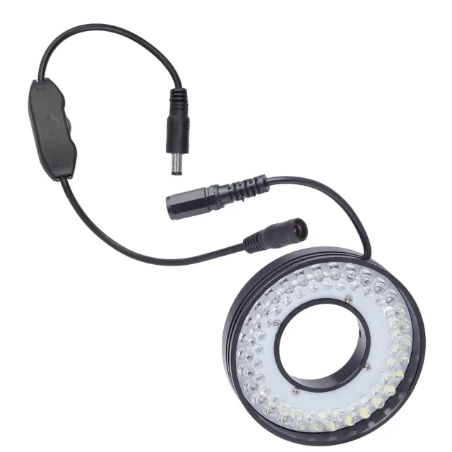 AmScope RLH756L-6500K 60-LED Ring Light for Single-Lens Microscopes