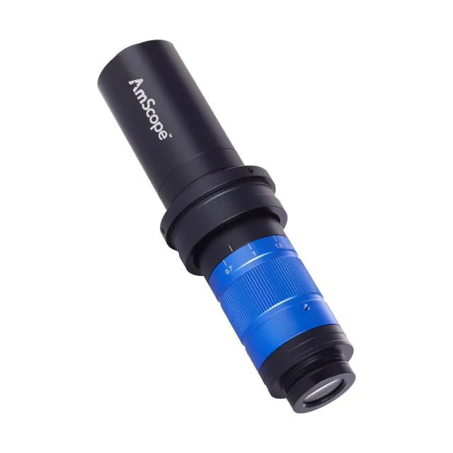 AmScope H756TDC-C150 H756 Series C-Mount Zoom Lens Monocular Stereo Microscope 0.7X-8.4X w/ Detent and 1.5X Compensating Lens