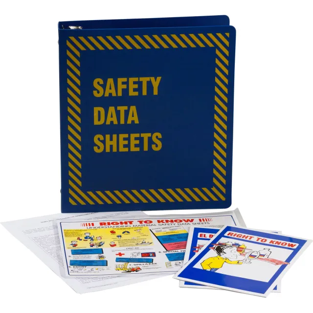 Brady BR363B 3"" Blue MSDS Binder Package Polyethylene Yellow on Blue