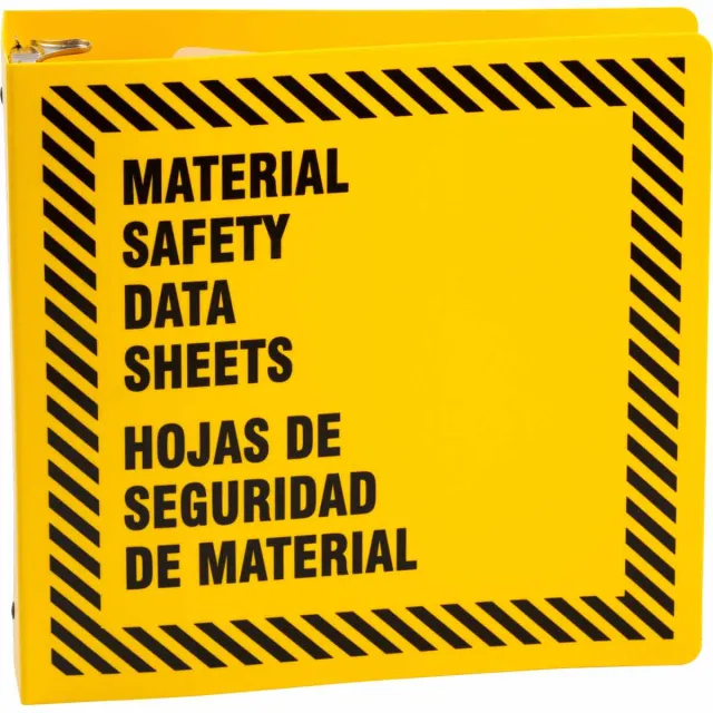 Brady BR758Y 3"" Bilingual Red Binder Polyethylene Black on Yellow