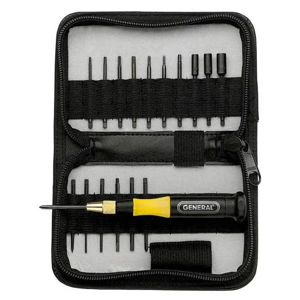 General Tools 63518 18-Piece Precision Screwdriver Set with T5 Torx Blade