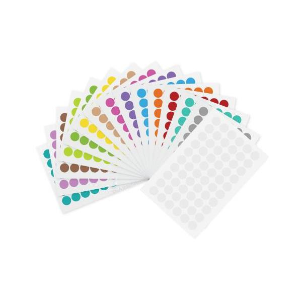 LabTAG LT-13A Lab-TAG Cryogenic Labels - Cryogenic Color Dots for 1.5 ml Microtube Tops 0.5"/ 13mm, 15 Assorted Colors