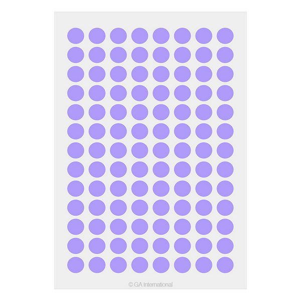 LabTAG LT-9LA Lab-TAG Cryogenic Labels - Cryogenic Color Dots for 1.5 ml Microtube Tops 0.354"/ 9mm, Lavender