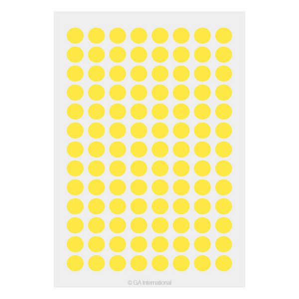 LabTAG LT-9YE Lab-TAG Cryogenic Labels - Cryogenic Color Dots for 1.5 ml Microtube Tops 0.354"/ 9mm, Yellow