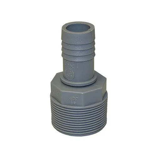 Merrill PMA15010 Plastic Reducing Male Adapters - 1"" Insert / 1-1/2"" MIP / Polyethylene (Pack of 10 pcs)