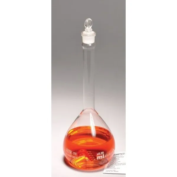 United Scientific Supplies FG5640-500 Volumetric Flask, Class A with Glass Stopper, Batch Certified, 500ml