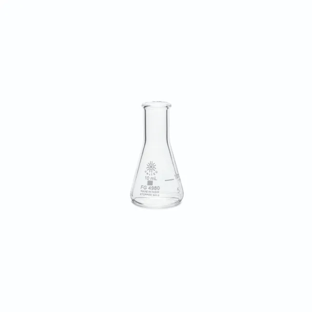 United Scientific Supplies FG4980-10 Erlenmeyer Flask, Narrow Mouth, Borosilicate Glass, 10ml