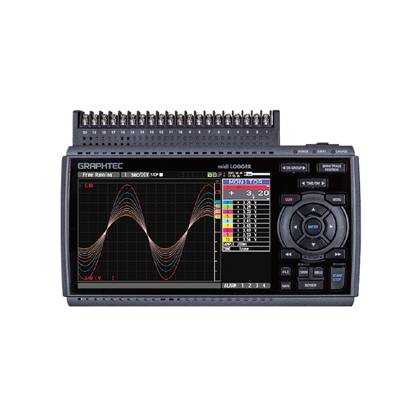 GL840M Data Logger with 7" Color Display, 20 Analog Channels by Yamato