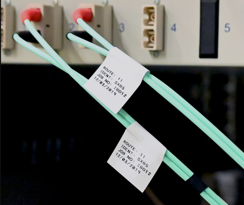 Wire and Cable Flag Label in Use