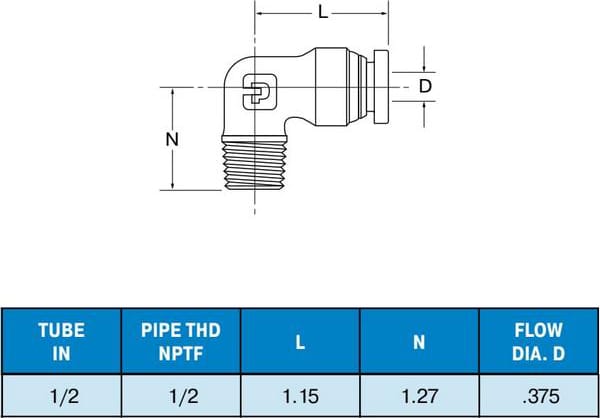 Legris-W169PLPNS-8-8