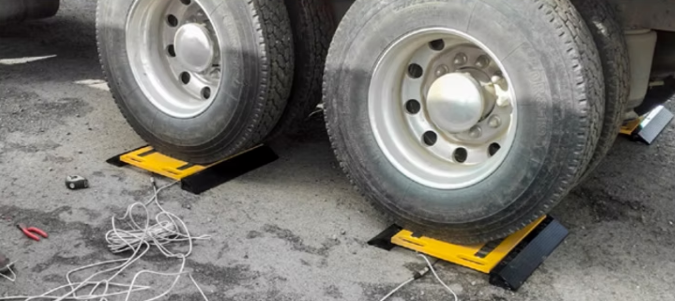Portable Axle Weighing Pads in Use 2