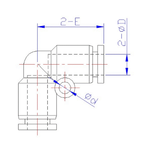 STC EU Elbow Union Dimension Diagram