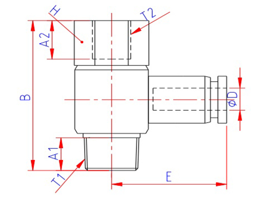 STC SE Stack Elbow Dimension Diagram