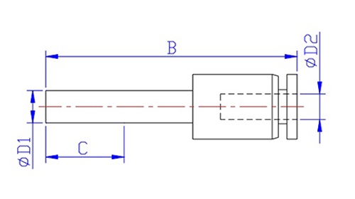 STC TR Tube Reducer Dimension Diagram