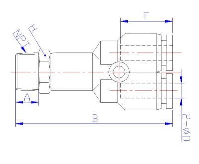 STC YC Y Connector Dimension Diagram